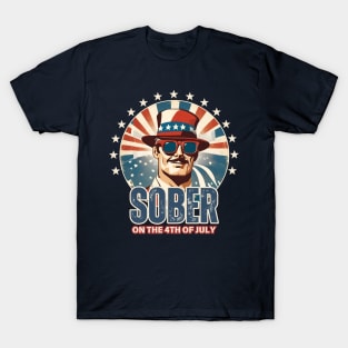 Sober On The 4th Of July - Retro Man T-Shirt